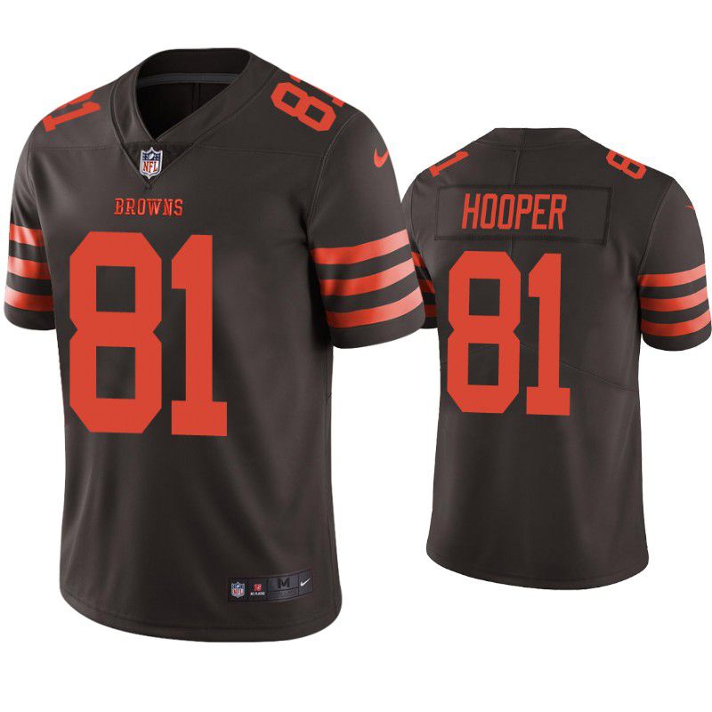 Men Cleveland Browns #81 Austin Hooper Nike Brown Color Rush Legend NFL Jersey